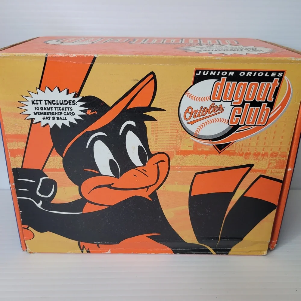 2004 BD&A Baltimore Orioles Dugout Club Orange Hat Sealed Ball‎ Vintage